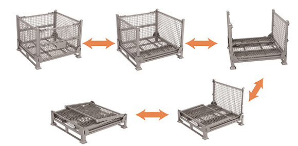 Customizable Load Capacity Steel Stillage Cage With Galvanized Finish