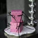 Custom Pink Wedding Candy Box Chocolate Bread Box Bow Gift Folding Box Wedding
