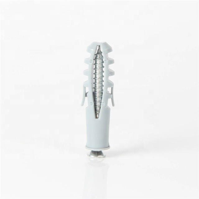 Wall Nylon Anchor Bolt Expanding Rawl Plugs Fastener 10mm With The Grey Color