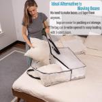 Over-Sized Clear Organizer Storage Bag Strong Handles Zippers for College,