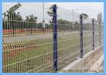 Beautiful PVC Coated 3D Curved Metal Fence Green Wire Mesh Fencing For Highway