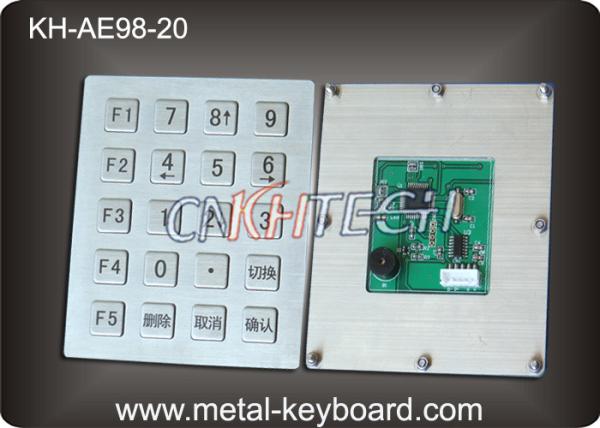 20 Keys Vandal - Proof Industrial Metal Keyboard USB or PS2 Interface