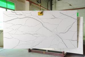 Wholesale Scratch Resistant Grey Veined Calacatta Quartz Stone Building Materials from china suppliers