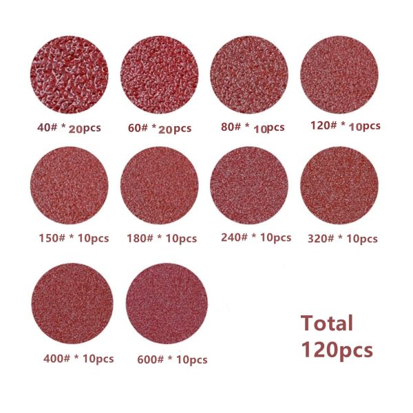 Hook And Loop Abrasive Sanding Disc Sandpaper Sheets For Surface Polishing 125 mm