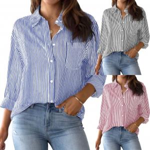 Wholesale Long Sleeved Office Work Shirt Striped Classic Customized Size from china suppliers