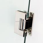 Chrome Adjustable Hinged Single Frameless Shower Door for Bathroom Living Room