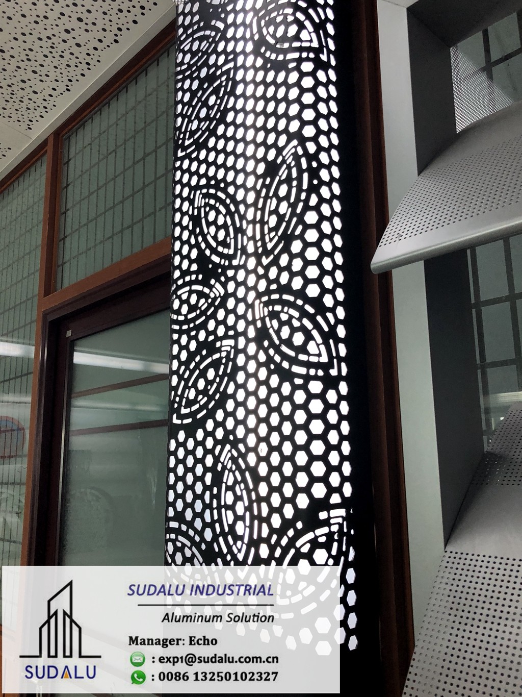 Aluminum Column Cladding Panel Decorative Column Wraps Alumium Perforated Screen