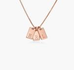 Baguette 18K Gold Filled Pendant Personal Handmade Brass Pendant Necklace