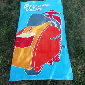 China Wholesale multi-color reactive printing summer 100% cotton velour beach Towels on sale