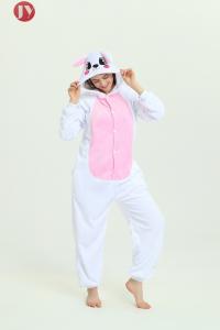 Wholesale Custom Design Womens Flannel Onesie Pajamas , Pink Rabbit Onesie S M L XL from china suppliers
