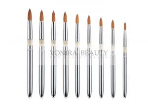 Wholesale Round Tapered Nature Nail Art Brush Set With Acrylic And Aluminum Handle from china suppliers