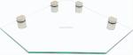 Clear Flat Tempered Glass Shelf for Bathroom Wall Mounted and Interior