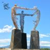 Buy cheap Stainless Steel Sculpture Hollow Abstract Human Hand in Hand Modern Art from wholesalers