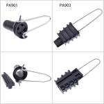 Plastic Overhead Line Dead End Cable Clamp Fiber Optic Anchoring Tension