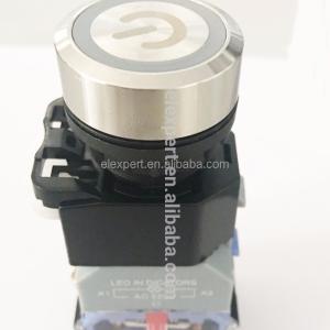 Wholesale 2016 newest 220VAC 10Amp IP67 Metal push button 22mm power symbol led push button from china suppliers