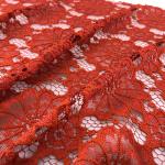 Skin friendly 150cm Red Bridal Lace Fabric Lace Netting Fabric