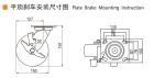 6 Inch Heavy Duty Swivel Casters 420kg Plate TPU 150mm Caster Wheels