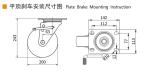 8 Inch Heavy Duty Aluminium Castor Wheels 600kg Load Plate Mount Ridgid Caster