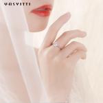0.07oz 0.57in Sterling Silver Faith Ring ODM Round Cut Cubic Zirconia Ring