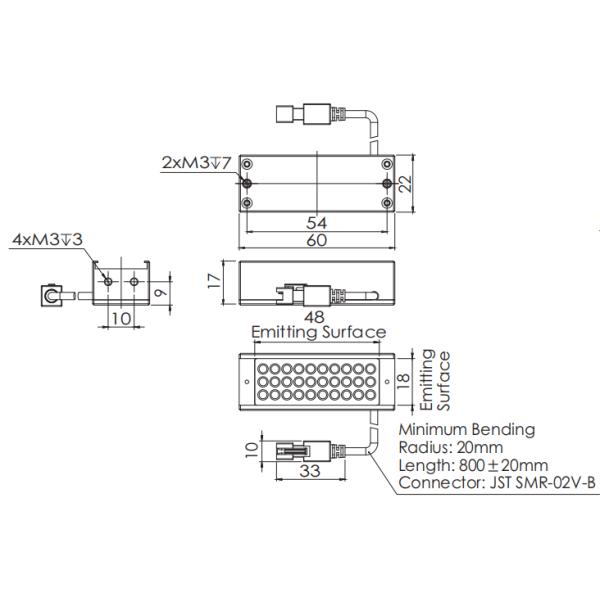 Uv Lights Machine Vision Led Lighting 365/385/405nm Illumination