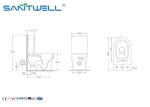 sanitary ware wc single washdown one piece toilet 690*365*790 mm Size