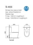 Ceramic Smart Two Piece Toilet Bowl With Sink Rimless modern