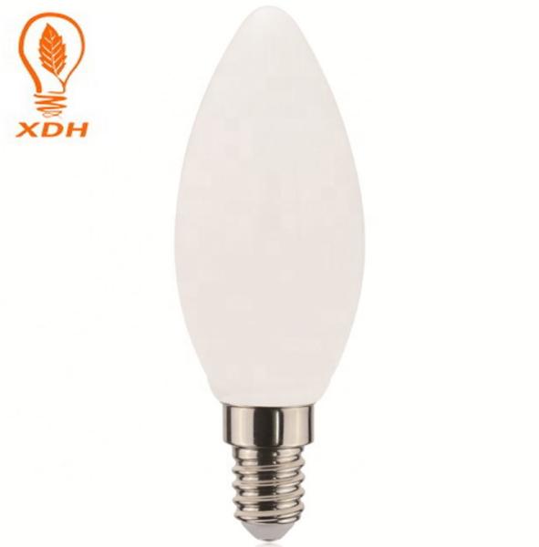 B35 C35 LED Filament Bulb Milky , Decoration Dimmable LED Candle Bulbs 4W 110V