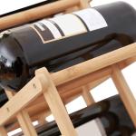 Organize Your Kitchen with this Foldable Bamboo Wine Rack Holds 10 Bottles