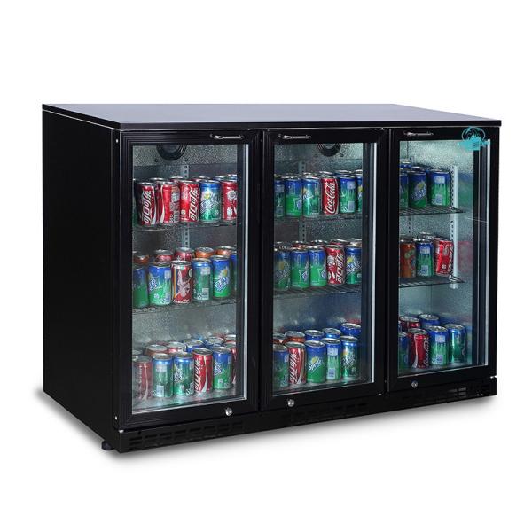 3 Doors Counter Top Beverage Fridge Beer Display Cooler Refrigerator Under Back