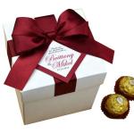 Customized Printing Luxury White Party Candy Bar Box Weeding Door Gift Chocolate