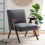 Home Furniture Customized Armchair Solid Wood Chair with Design and Fabric/PU