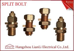 Wholesale High Strength Brass Electrical Wiring Accessories / Yellow Split Bolt Connectors from china suppliers
