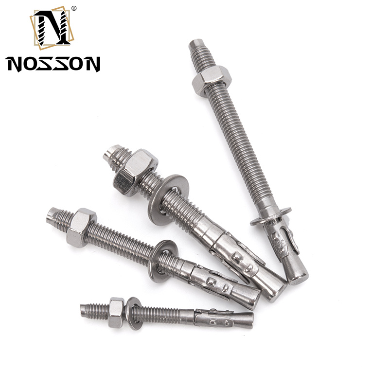 DIN Standard Silver Carbon Steel Stainless Steel 304 316 Wedge Anchor Expansion Anchor Bolt Dyna Bolt SS304 for Versatile