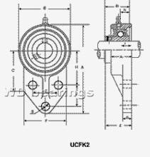Wholesale Pillow blocks UCFK2 series UCFK201-8 from china suppliers
