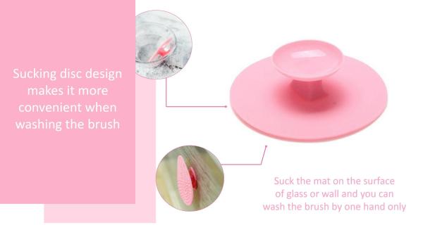 Sucking Disc Design Silicone Facial Cleansing Brush Mat Cleaner Soft And
