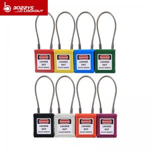 China 97.2G Safety Lockout Padlocks Red Color With Stainless Steel Wire Shackle on sale