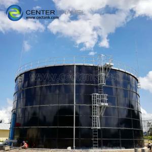 Wholesale Industrial Waste Water Storage Tanks , Porcelain Enamel Biogas Storage Tank Dark Green from china suppliers