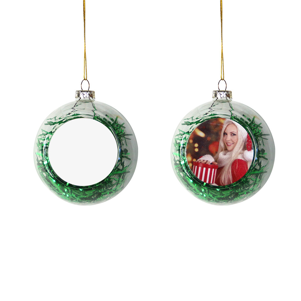 Christmas Gift Personalized Sublimation Glass Christmas Ball