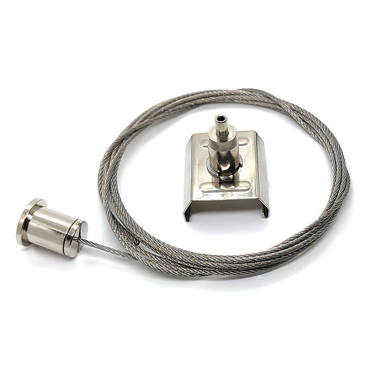 LED Aluminum Channel Wire Gripper Suspension Wire Light Fittings With Mounting Clips