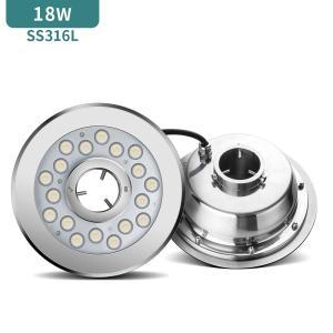 Wholesale 316Lstainless Steel Waterproof Pool Light,18W 6500K Water Fountain Led Lights from china suppliers