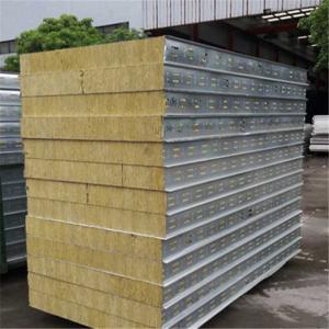 Wholesale rock wool sandwich panel 1150-150-0.426mm with 100kg for industrial kiln from china suppliers