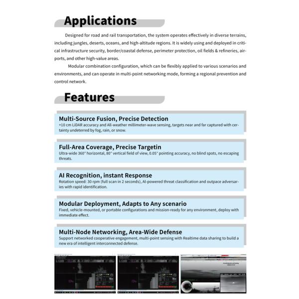 Ultra Long Range Laser Imaging Anti Drone System with 640x512 Resolution and 75mm Focal Length for Public Places Security
