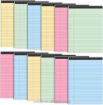 Horizontal Line Inside Pages Legal Pads for Business Correspondence