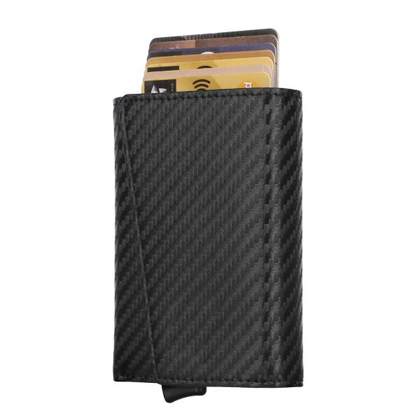 RFID Blocking Genuine Leather Card Holders Stylish Customized Credit Card Wallet