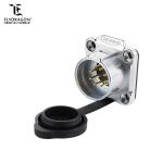 Patent Product IP67 DC AC 5A 400V Power Bulkhead 9 Pin Male Female Connector