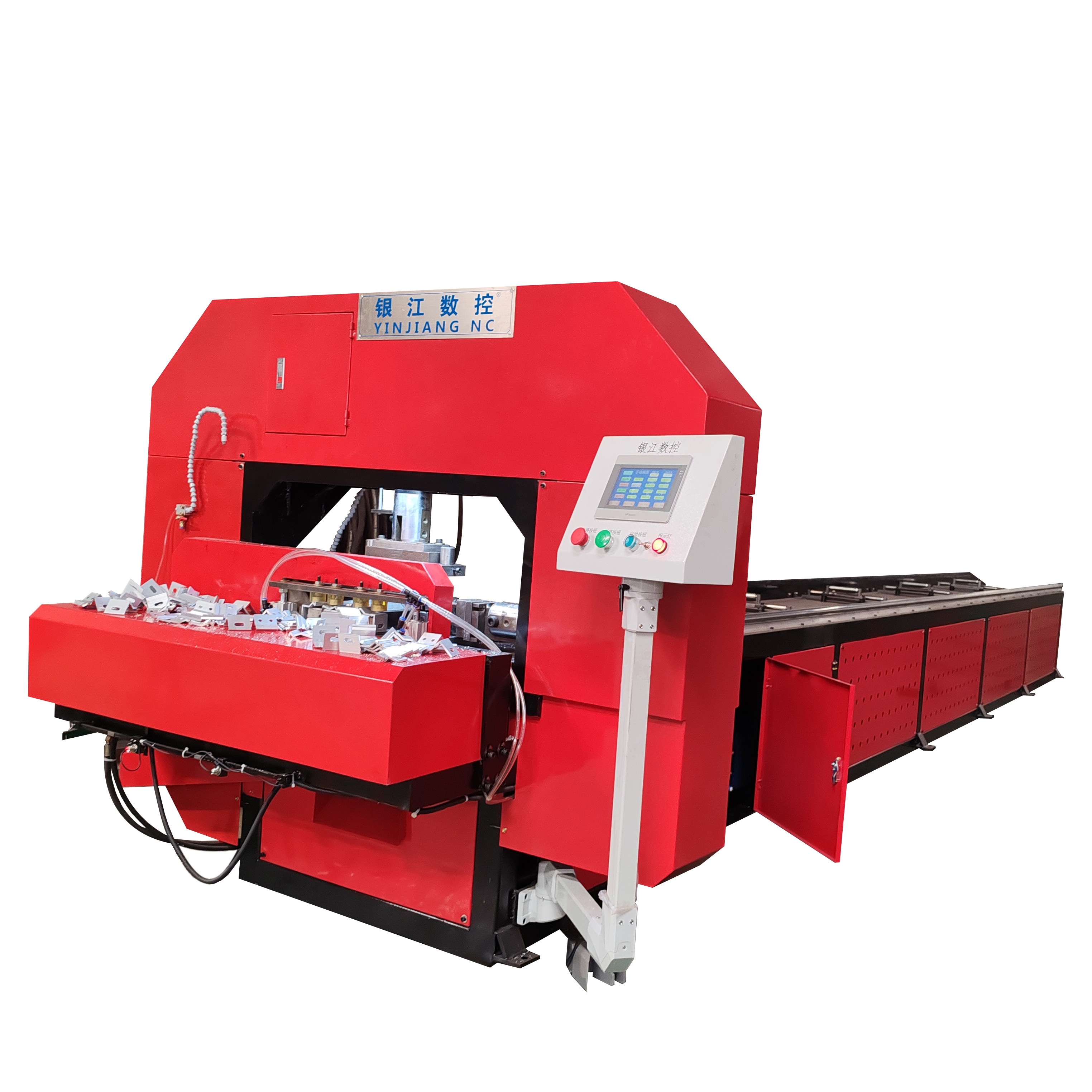 7.5kW Cur Tain Wall Accessor Aluminum Alloy Profile Punching And Saw Cutting Machine