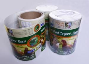 Wholesale Custom CMYK printed self adhesive paper food product label for eggs packaging from china suppliers
