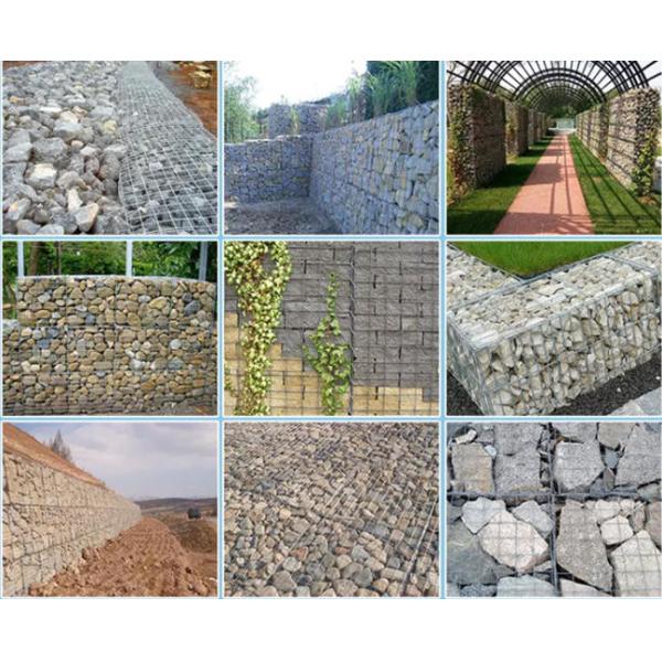Stone Cages Wall Welded Mesh Gabion 4mm Wire Gauge 5x5 Cm Hole