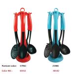 Eco-friendly Colorful Kitchen Utensils Set Heat Resistant up to 210C for