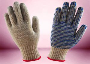 Wholesale 7 Gauge Bleached White Cotton Knit Gloves 7 - 11 Inches Size Skin - Friendly from china suppliers